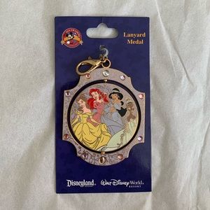 Disney Parks Princess Spinner Pin Lanyard Medal